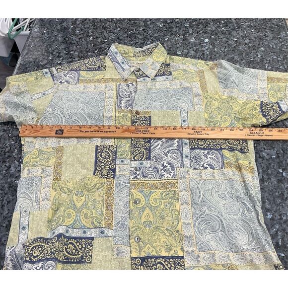 Vintage Tori Richard Honolulu Paisley Patchwork Button-Up Shirt – Size L – Made - Picture 5 of 7